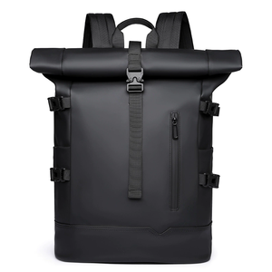 Lightweight Luxury Business Laptop <strong>Backpack</strong> Expandable Blue <strong>Roll</strong> Top with Polyester Lining Waterproof and Multipurpose - Product Image 3