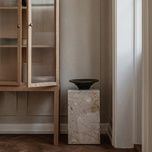 Petite table basse minimaliste de luxe en marbre naturel classique grande table basse nordique Kunis Breccia bloc de socle en marbre - Product Image 3