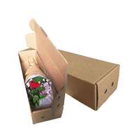 Boîte d'expédition de fleurs de luxe pour la livraison de fleurs fraîches, boîte en carton ondulé imperméable avec logo personnalisé pour l'expédition