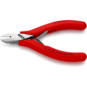 KNIPEX 77 11 115 Cortador diagonal para electrónica con junta pasante y revestimiento de plástico antideslizante 115 mm - Product Image 2