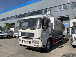 Camión de Alimentación Hidráulico de Eje Único de 18 CBM para Transporte de Alimento para Pollos, Camiones de Alimento a Granel con Descarga por Tornillo para Granjas Avícolas - Product Image 5