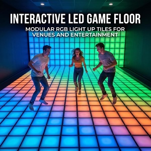 Tuiles LED interactives pour jeu d'évasion en intérieur – Jeu de grille de saut pour salle de parc d'attractions – Grille d'activation multijoueur - Product Image 2