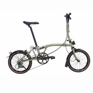 MINT TRI-KLAppbares Fahrrad T9C-349 9-Gang-Stahlrahmen-Clip Bremse faltbar leichtgewicht 16-Zoll-Klappbares Fahrrad
