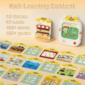 Tablette d'apprentissage pour enfants pour les tout-petits Jouets éducatifs avec 47 cartes flash double face pour apprendre 180 mots et jouer à 180 jeux de logique - Product Image 2