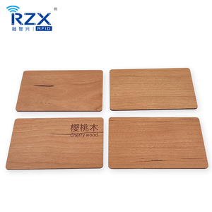 Keycard NFC in legno ciliegio programmabile eco-friendly incidibile F08 Conference pass abbonamento palestra club privati controllo accessi - Product Image 2