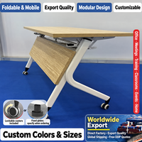 Support de table pliable moderne en acier avec roulettes pour bureau, maison, hôtel