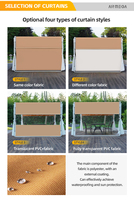 Nouveau pare-soleil extérieur voile Simple Pergola jardin cour cour pare-soleil tissu aluminium auvent avec rideau quatre saisons Style