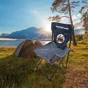 Chaise de camping pliante personnalisée pour jardin, extérieur, pêche, plage, avec sac à dos - Product Image 1