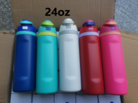 Bouteille d'eau de sport portable à double paroi en acier inoxydable de 16 oz, à boire directement, sous vide, cadeaux d'affaires sportifs, best-seller