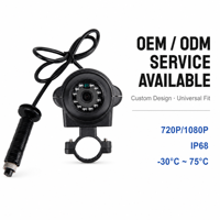 Caméra de recul fiable OEM ODM avec support de barre, imagerie 720P/1080P, compensation de la lumière d'arrière-plan, boîtier résistant aux vibrations, vision nocturne