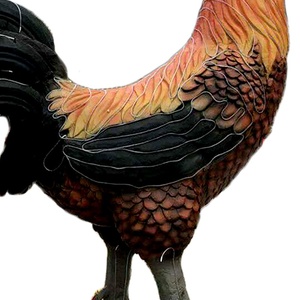 Usine directe grand coq réaliste et modèle animal de <span class=keywords><strong>dinosaure</strong></span> pour exposition intérieure et extérieure article de location de matériel métallique - Product Image 3