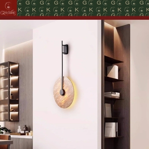 หัวเตียงห้องนอน <span class=keywords><strong>ผนัง</strong></span>ตกแต่งห้องนั่งเล่น ทางเดินโรงแรม ร้านกาแฟบูติก <span class=keywords><strong>ผนัง</strong></span>หินอ่อนสีเบจธรรมชาติ ผลิตภัณฑ์ตกแต่งผนัง OEM ODM - Product Image 6