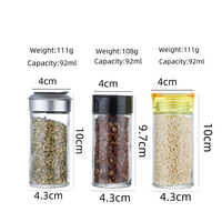 Récipient d'assaisonnement moderne OEM Set de salière et poivrière de cuisine Bouteille d'épices en verre