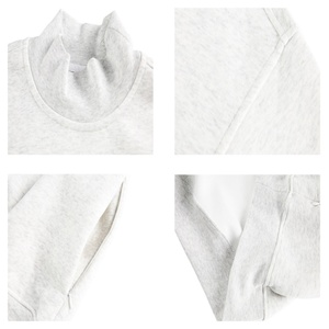 TKAN195D Manufacturer Wholesale Custom Embroidered Silk Screen Printed 100% Cotton Vintage O-Neck Oversize Casual <b>Pullover</b> - Product Image 3