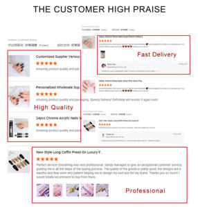 Nailway OEM Grosir Kuku Palsu Model Ballerina French Press On Akrilik untuk Wanita - Product Image 6