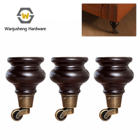 Pieds de meubles en bois massif modernes, robustes et faciles à déplacer, avec roulettes, supports universels pour canapé, armoire, table basse, meuble TV