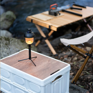 Trípode de aleación de aluminio con soporte para luz, para uso en exteriores y camping, con bloqueo giratorio y 3 secciones en las patas - Product Image 4