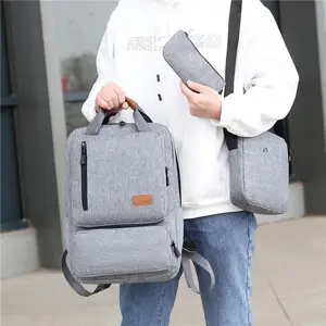 Wholesale Combined Laptop Backpack Three-piece Suit With Usb Backpack Fashion Large Capacity Backpack