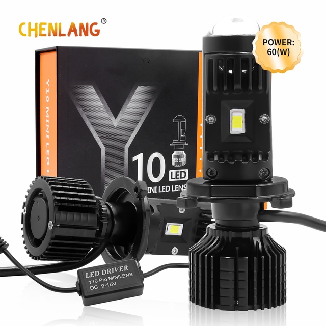 H4 LED Y10 Pro Super Bright Mini Projector Laser Lens LED 60W Automobiles Bulb Conversion Kit Hi/Lo Beam H7 LED Headlight Bulb