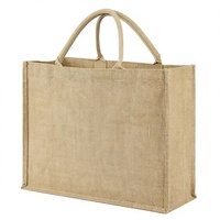Sac fourre-tout en jute écologique réutilisable pour femme, avec fermeture éclair et ouverture, personnalisable avec logo, en fibres naturelles, pour le shopping