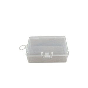 Transparent Plastic <b>Storage</b> <b>Box</b> Rectangle 8x5.4x3cm With Flip Top And Round Hole Lock For <b>Small</b> Parts And Sample <b>Storage</b> - Product Image 5