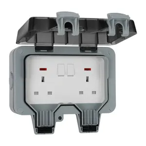 Wholesale British Standard IP66 13A Rainproof Charging Plug Industrial Socket Box Outdoor Dust Waterproof Charging Sockets