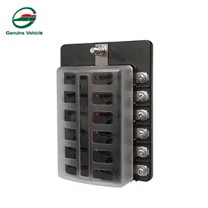 Genuine Vehicle 12 Way Fuse Car Fuse Holder With Bolt Connect Terminal DC 30A~100A 32V RV Fuse Block