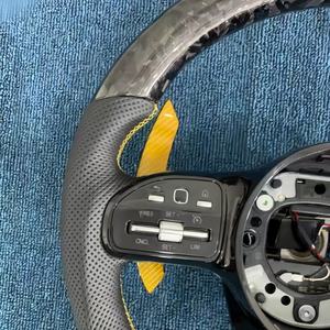 Volant en fibre de carbone forgé personnalisé pour <span class=keywords><strong>Mercedes</strong></span> Benz AMG GT W223 W213 W205 W204 G63 E6 X290 GLA45 W206 G65 A45 - Product Image 3