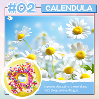 SADOER Bombe de bain Macaron Donut 100g, boule effervescente végane pour spa au parfum doux de camomille, OEM, marque privée, faible MOQ