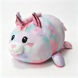 Peluche licorne personnalisée, coussin licorne en peluche, peluche licorne tie-dye, jouet licorne mignon, peluche licorne pastel - Product Image 3