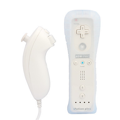 White Nunchuck And Remote with Motion NO BOX