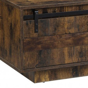 Tavolino HMS 47 \ "con cassetto e ripiano in legno impiallacciatura di melamina marrone e nero - Product Image 5