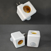 Base de lampe LED à capteur infrarouge humain, support intelligent à minuterie, adaptateur de douille E27 à visser pour prise murale