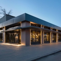 Edificio de Oficinas Prefabricado de Acero Ecológico con Muro Cortina de Vidrio, Energía Solar y Fácil Expansión Rápida