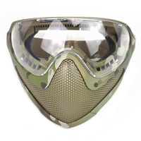 Masque tactique de pilote amélioré en maille d'acier, équipement de protection pour casque double mode, casque rapide