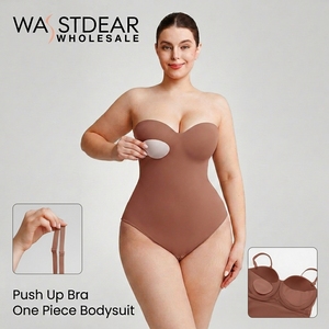 Waistdear Wholesale Women <strong>Strapless</strong> Push up <strong>Bodysuit</strong> Underwire Tummy Control Bridal <strong>Shapewear</strong> for Wedding Dress - Product Image 1