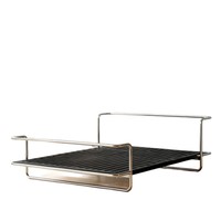 Base de Cama de Acero Estilo Mid-Century Meida con Espacio de Almacenamiento, Estructura de Suspensión Cromada Elegante, Diseño Curvo para Dormitorio