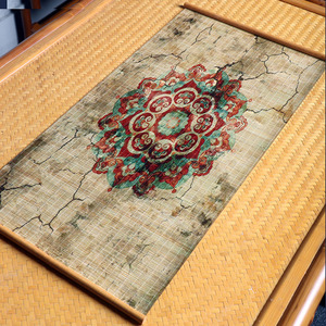 Printed Bamboo Tea Mats Thin Eco-Friendly Home Use Jiangnan Style Table <b>Runners</b> Zen Inspired - Product Image 2