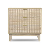 Moderne Holz-Nachttische im 2er-Set mit 3 Schubladen, Langlebiger & Umweltfreundlicher Nachttisch für Schlafzimmer, Krankenhaus & Esszimmer