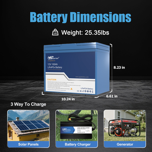 Batterie au lithium fer phosphate GSP 1280Wh 12V 100Ah avec système de gestion intégré pour générateur hors réseau, cabine, yacht, véhicule, et alimentation de secours - Product Image 6