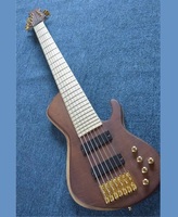 Weifang Rebon 7 String Neck Through Body Electric Bass Guitar With Flamed Maple Top Board