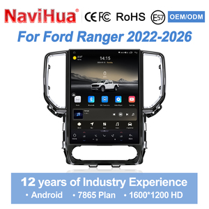 NaviHua Nouvelle Version Améliorée pour Ford Ranger 2022-2023 - Autoradio Multimédia Android 12,1 pouces Style Tesla avec DSP, GPS et Carplay - Product Image 1