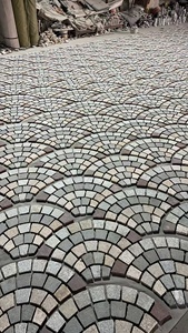 Custom Square Road Paving Stone Big Slab Industrial Design Mixed <strong>Granite</strong> for Outdoor Driveway Graphic Design Solution
