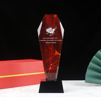 Trofeo de cristal personalizado, impresión a Color, placas de premios Pillar de cristal para recuerdos