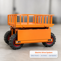 Chariot AGV électrique à roues 4x4, capacité de charge de 500 kg, LiDAR/UWB, télécommande, navigation autonome, évitement d'obstacles, AMR pour