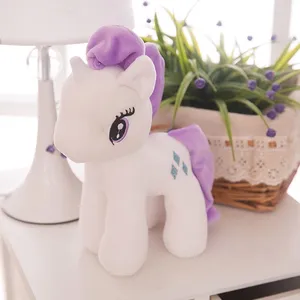 CE/ASTM 2024 grosir mainan karakter mewah Unicorn kuda poni kustom mainan boneka berbulu untuk bayi kenyamanan