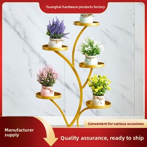 Luxury Iron Multi-Layer <strong>Hanging</strong> &amp; Floor-Standing Flower Pot <strong>Stand</strong> for Balcony and Living Room - Product Image 2