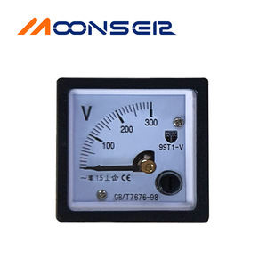 Moonseir เครื่องวัดแรงดันไฟฟ้าแบบแอนะล็อก0-300V AC DC แผงเฟสเดียวที่ทนทาน99T1 V - Product Image 4