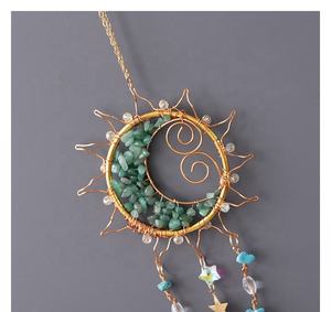 Colgante de cristal de fluorita verde para heridas de mano, Colgante de Piedra Simple, carillón de viento, Colector de Sol de cristal para el jardín del hogar - Product Image 5