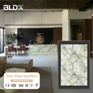 Pannelli <span class=keywords><strong>in</strong></span> PVC Effetto Marmo Lucido 1220*2440mm*3mm, Impermeabili e Ignifughi, per <span class=keywords><strong>Pareti</strong></span> di Soggiorno e Sala da Pranzo - Product Image 1